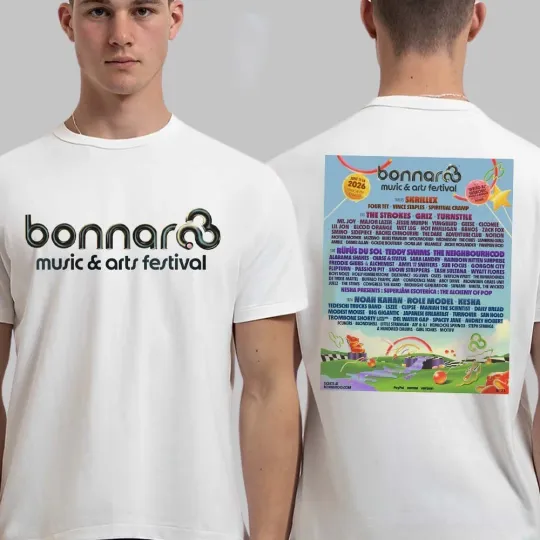 Discover Bonnaroo Music And Arts Festival 2026 Full Lineup In Manchester T-Shirt