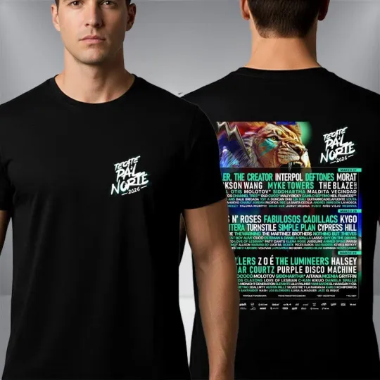 Discover Tecate Pa’l Norte 2026 Festival Poster Line Up Artis Unisex T-Shirt