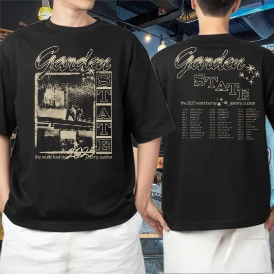 Discover Jeremy Zucker Garden State The World Tour 2025 Dates Photo T-shirt
