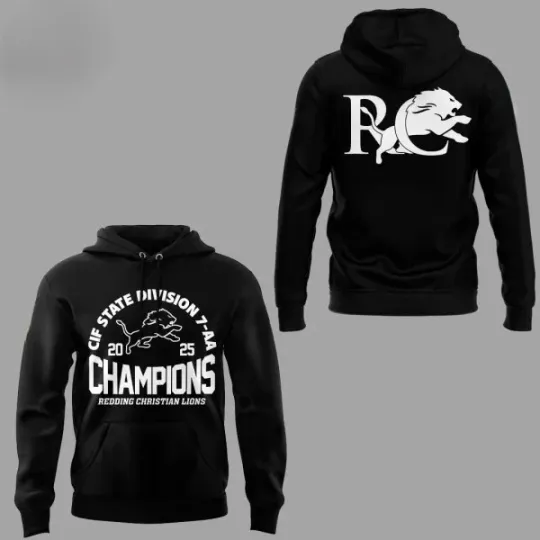 Discover Redding Chirstian DIVISION 7-AA CHAMPIONS Edition Hoodie 2D