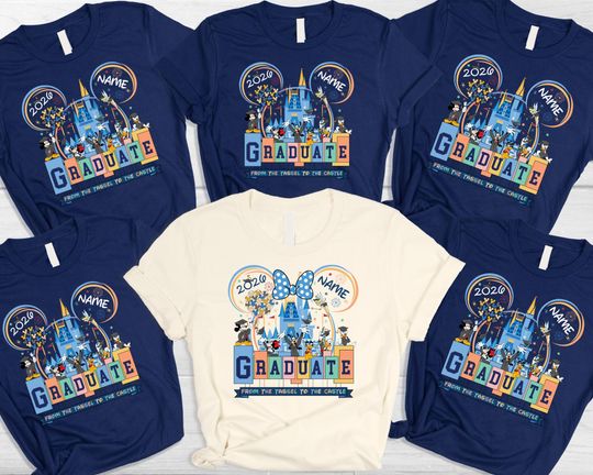 Discover Disney Graduation Shirt, Graduate 2026 T Shirt,  Graduate From The Tassel To The Castle Shirt, Disney Grad Trip Tee, Graduate 2026 Shirt