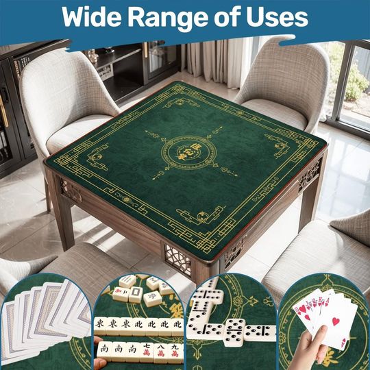 Discover Luxury Mahjong Mat  -  Non-Slip Table Cover, Noise Reducing Transportable Game Play Mat