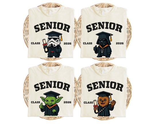Discover Star Wars Graduation 2026 Shirt, Star Wars Senior Shirt, Galaxy Edge Family Matching Senior Tees, Class of 2026 Shirt, Disney Graduation Tee
