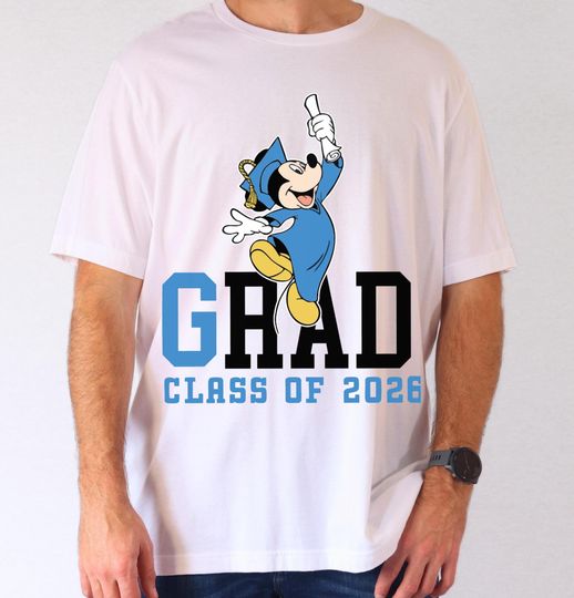 Discover Mickey Grad Class Of 2026 Shirt, Disney Graduation T-Shirt, Disney Matching Grad Tee, Wdw Graduation Gift Shirt, Disney Couple Grad Tee