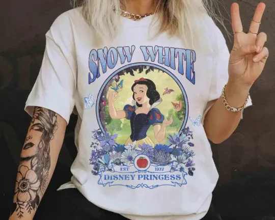 Discover Vintage Disney Snow White And The Seven Dwarfs Shirt