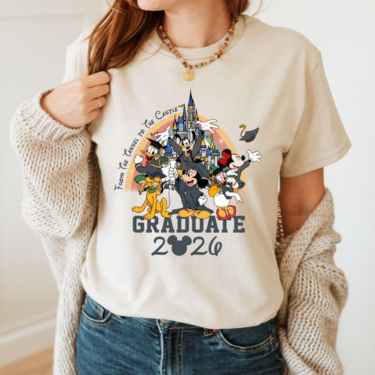 Discover Graduate Disney 2026 Shirt, Gift for Graduate T-shirt, From the Tassel to the Castle Shirt, Mickey and Friends Graduate Tee, 2026 Grad Shirt