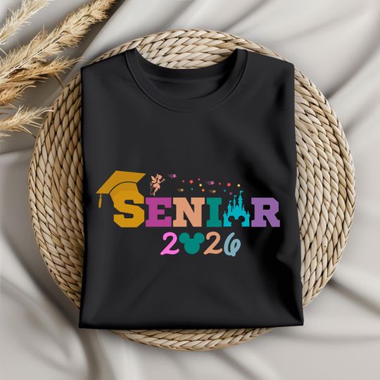 Discover Disney Senior 2026 Shirt, Custom Disney Senior Tee, Graduation Castle Family Trip Shirt, Magic Kingdom Graduate Trip Tee, Class of 2026 Tees