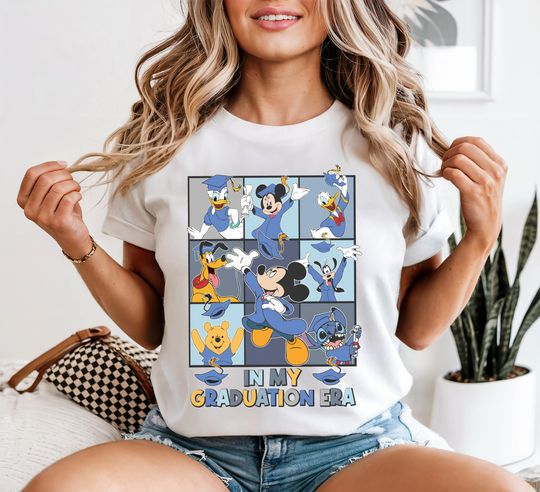 Discover Disney In My Graduation Era T-shirt, Mickey And Co Class Of 2026 Shirt, Graduation Party, Disneyland Grad Trip Tee