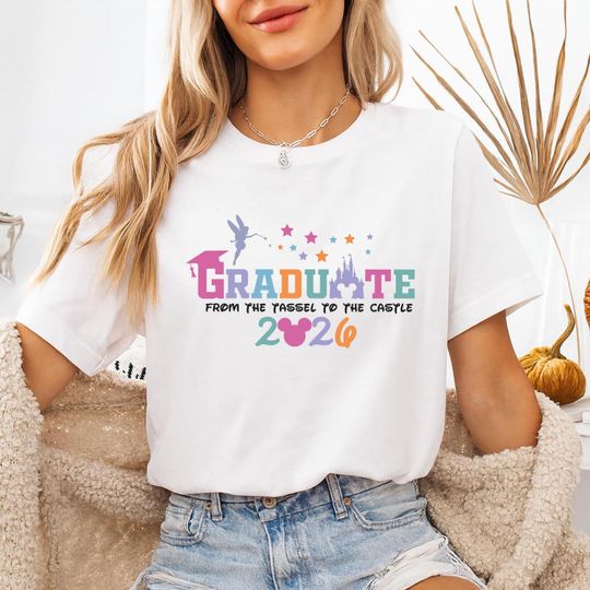 Discover Disney Graduate 2026 T-shirt, Mickey Grad Castle Trip Tee, From Tassel to Castle, WDW Graduation T-shirt, Senior Gift Shirts