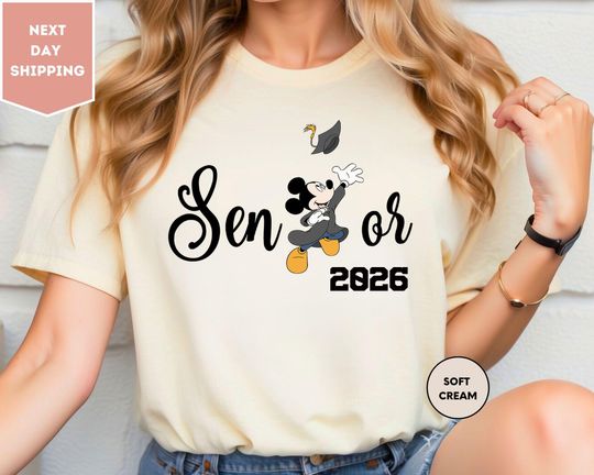 Discover Mickey Senior Graduation 2026 Shirt, Disney Graduate Shirt, Mickey Mouse Grad Shirt, Disneyland Graduate Shirt, Senior Disneyworld Shirt