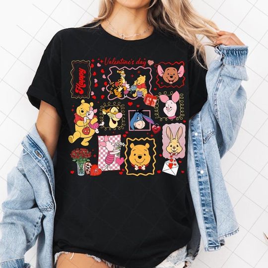 Discover Winnie the Pooh Valentines Day, Valentines Day, Couple Trip, Vacay Mode, Magical Heart, Pooh Valentines Shirt Design