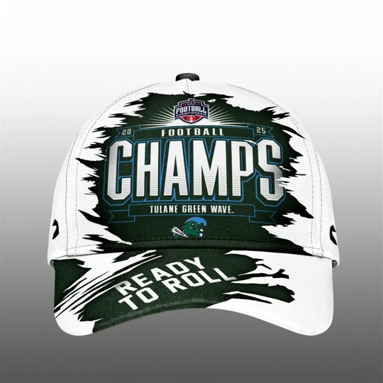 Discover 2025 Tulane Green Wave Football Champ Ready To Roll Cap