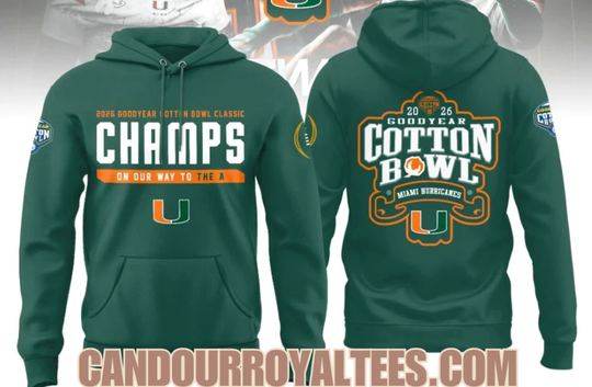 Discover Miami Hurrica-Ne Bowl Champions 2026 3D Hoodie