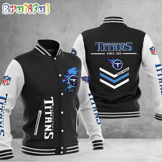 Discover football Tennessee Titans Football Team Personalized Varsity Baseball Jacket