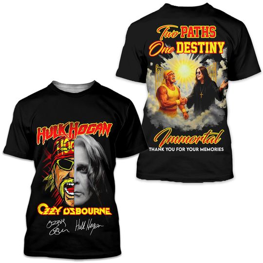 Ozzy Osbourne Hulk Hogan To Paths One Destiny Special 3D Shirt