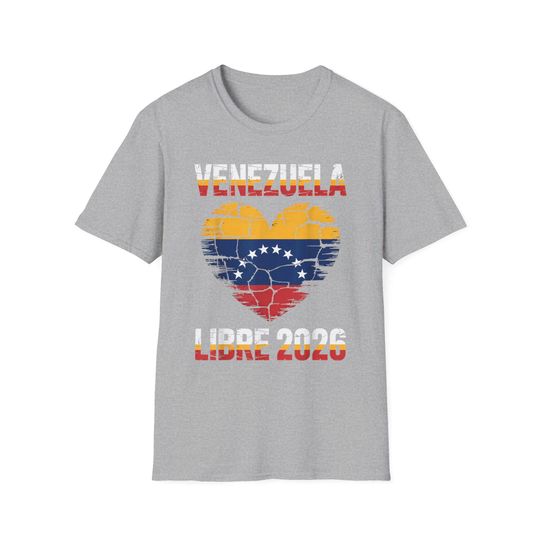 Discover Venezuela Libre 2026 Free Venezuela Heart Flag T-Shirt