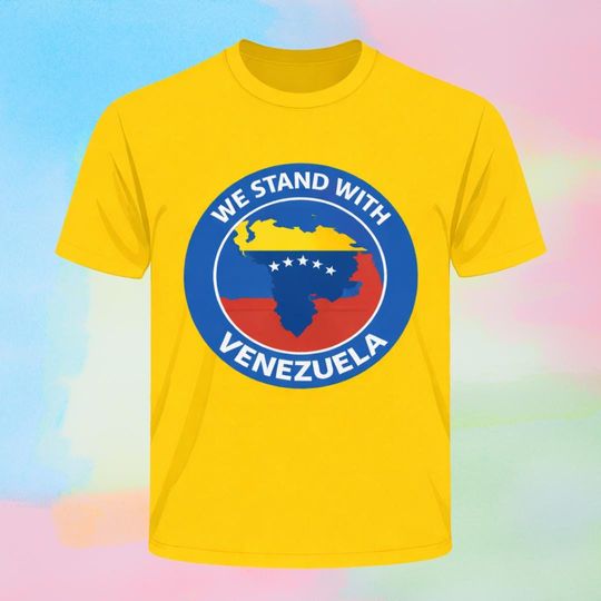 Discover We Stand With Venezuela Shirt Bella Canvas 3001, Venezuelan Flag Map Tee