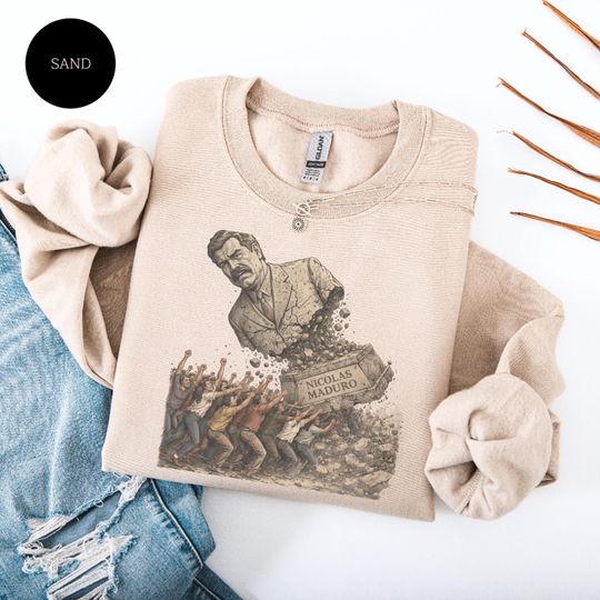 Discover Venezuela People vs Nicolas Maduro  Fall of Maduro Statue, Anti-Dictator Protest Art Sweatshirt