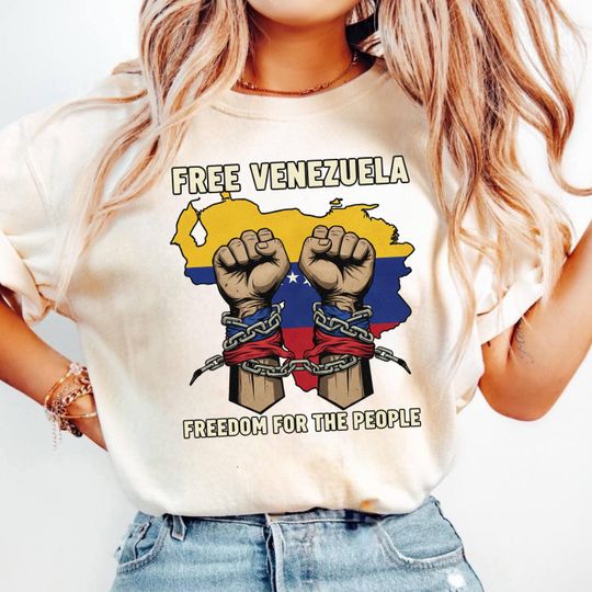 Discover Free Venezuela Shirt, SOS Venezuela Gift, Raised Fist Protest Tee, Freedom Movement Apparel