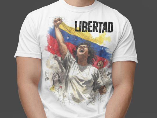 Discover Venezuela is Free Shirt | No More Dictatorship T-shirt | Viva la Libertad Shirt | Venezuelan Independence Art Shirt