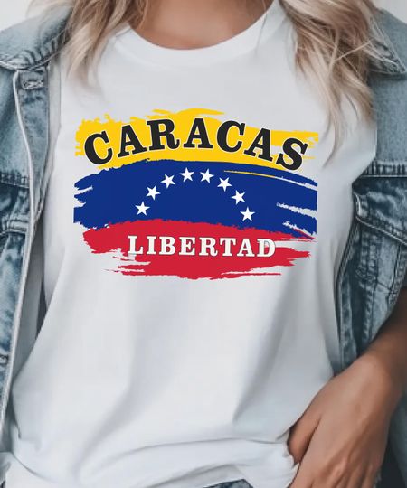 Discover Caracas Libertad Shirt  Venezuela Freedom T-Shirt, Venezuelan Flag Graphic Tee, Bella+Canvas Unisex Political Protest Shirt