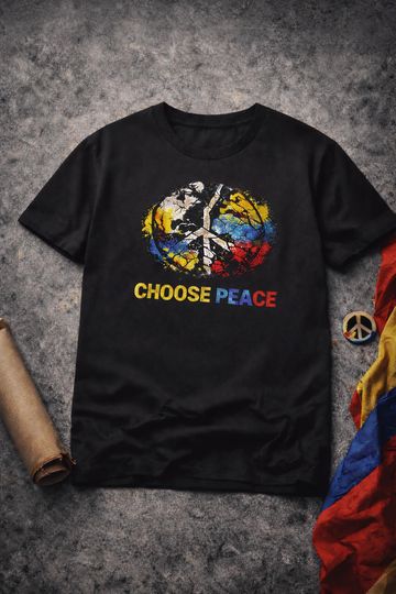 Discover Choose Peace T-Shirt | Venezuela Peace Shirt | Anti War Activist Tee | Minimalist Protest Graphic