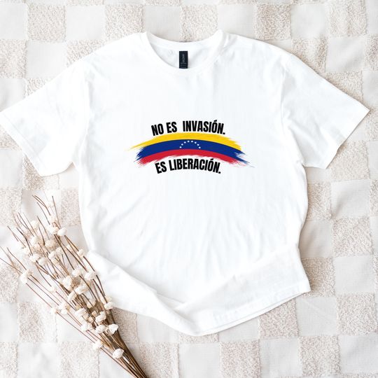Discover No Es Invasion Es Liberacion Shirt, Freedom Venezuela Flag Shirt, Venezuelan Patriotic Tee, Liberation Gift for Caracas Support