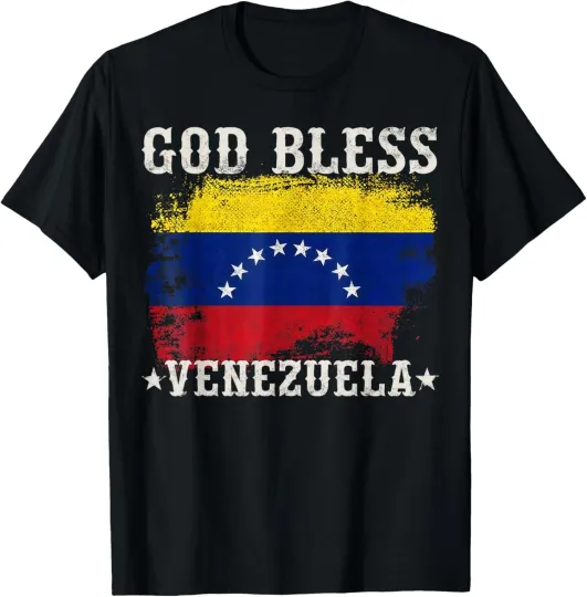 Discover God Bless Venezuela Vintage Venezuela Flag Unisex T-Shirt