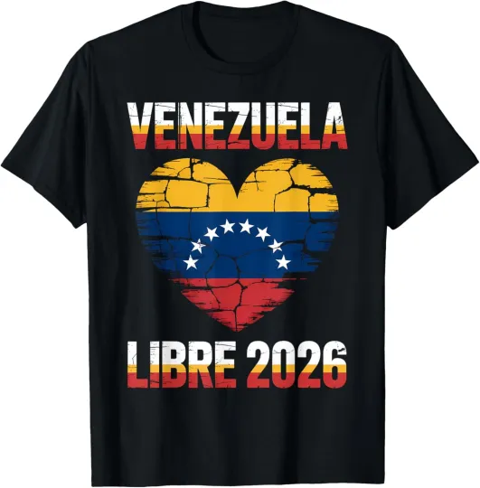 Discover Venezuela Libre 2026 Free Venezuela Heart Flag Unisex T-Shirt