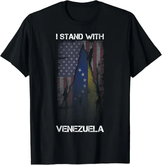 Discover I Stand with Venezuela Vintage Support Flag Country M Unisex T-Shirt