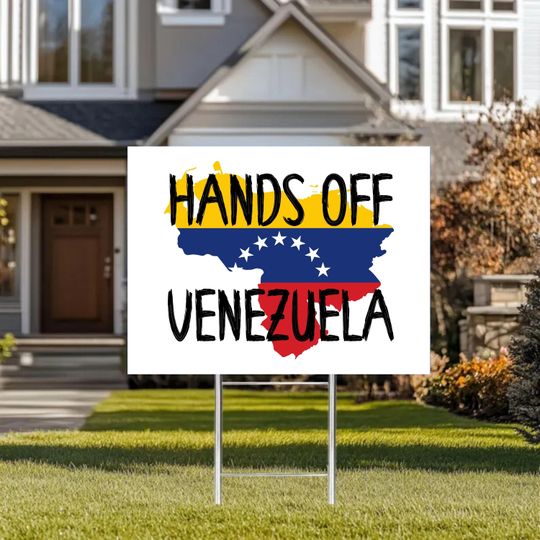 Discover Hands Off Venezuela Yars Sign, Anti-War Political Sign, Latin America Solidarity, Freedom Statement Gift, Anti Trump, Peace Protest Top
