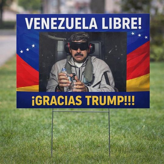 Discover Venezuela Libre Yard Sign 2026 | Mensaje de Esperanza y Libertad | Letrero Patritico Venezolano | Outdoor Garden Sign