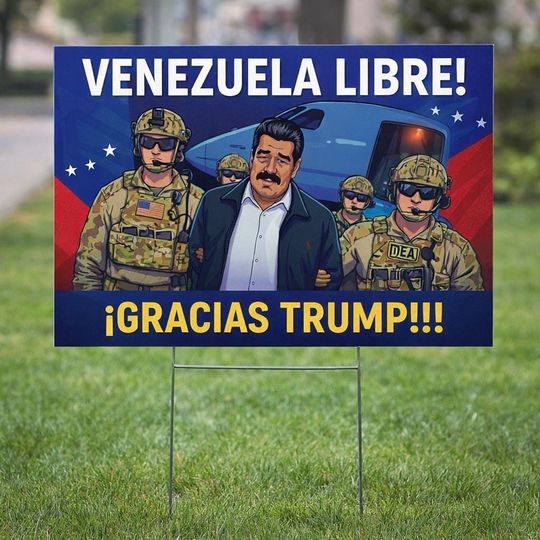 Discover Venezuela Libre Yard Sign 2026, Patriotic Venezuelan Outdoor Garden Decor