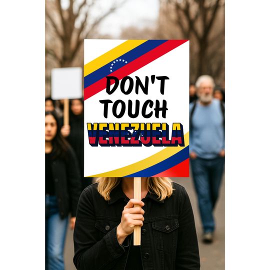 Discover Hands Off Venezuela Protest Sign, Latin America Solidarity Yard Sign, Anti War Political Poster, Peace Rally Sign