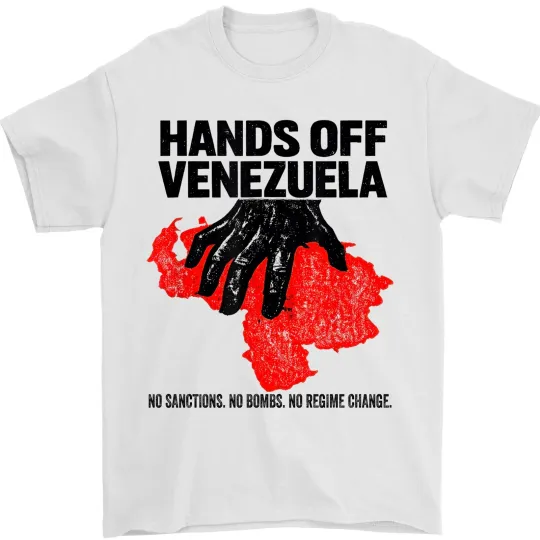 Discover Hands Off Venezuela Protest, Anti War Activist Resistance Graphic T-Shirt
