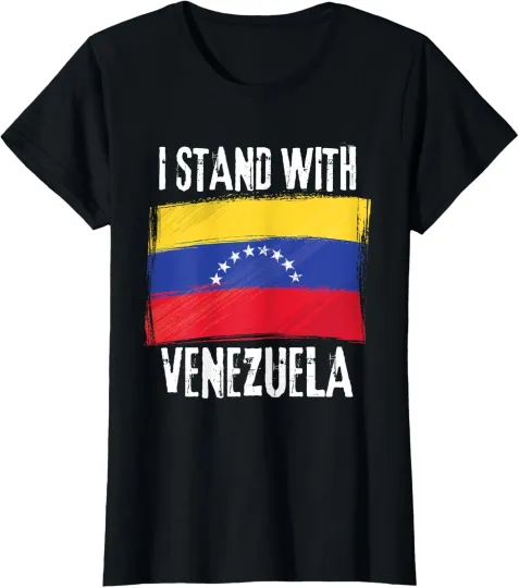 Discover I Stand With Venezuela Flag Venezuelan Pride Ladies' Crewneck T-Shirt