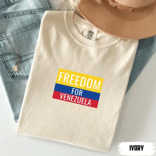 Discover Freedom for Venezuela Shirt, Comfort Colors We Stand With Venezuela Shirt, Anti Trump Tshirt, Stop War Venezuelan Flag Solidarity Tee