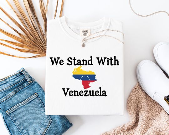 Discover We Stand With Venezuela Shirt, Comfort Colors Anti Trump Tshirt, Stop War Pray For Venezuela Tee, Venezuelan Flag Solidarity Tee