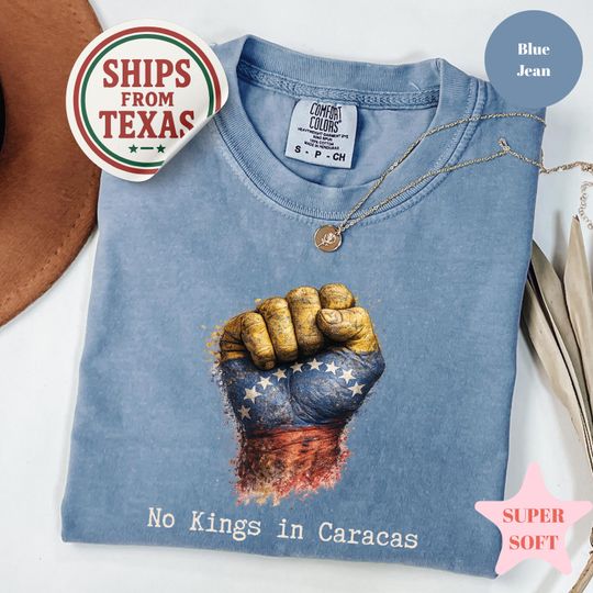 Discover Comfort Colors, No Kings in Caracas Shirt, Free Venezuela Shirt, Hands Off Venezuela Shirt, Political Shirt, Anti Trump, Anti War Shirt