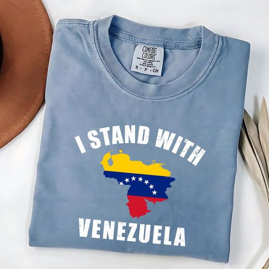Discover We Stand With Venezuela Shirt, Unisex Anti Trump Tshirt, Venezuelan Flag Solidarity Tee, Stop War Pray For Venezuela Tee Comfort Colors