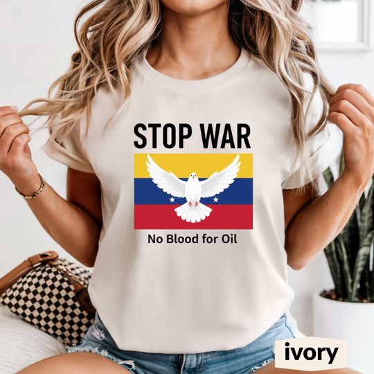 Discover Comfort Color Stop War Shirt, Free Venezuela Tee, No Blood For Oil Top