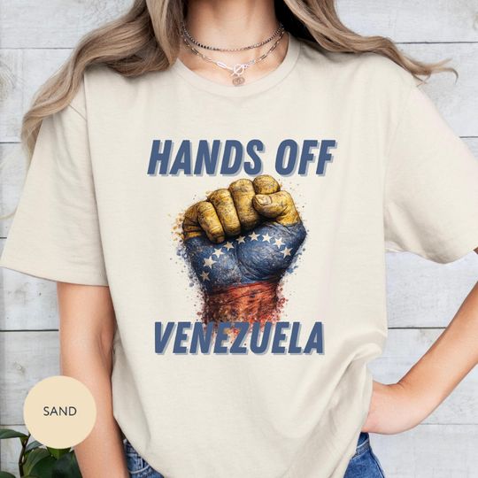 Discover Hands Off Venezuela, I Stand With Venezuela Shirt, Anti Trump Tee, No War T-Shirt, Free Venezuela