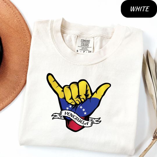 Discover Comfort Colors Venezuela Shaka Hand T-Shirt, Venezuelan Flag Pride Tee