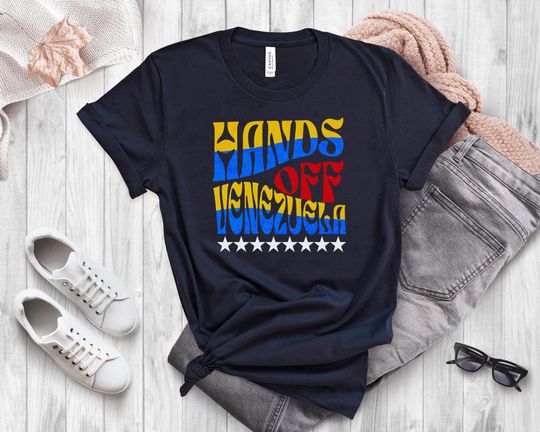 Discover Hands Off Venezuela Retro TShirt | Anti War Protest Shirt | Solidarity With Venezuela | Anti Imperialism Tee