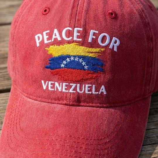 Discover Peace for Venezuela Embroidered Hat, We Stand With Venezuela Cap, Stop War Venezuelan Flag Solidarity