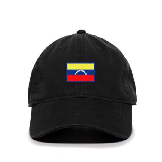 Venezuela Flag Embroidered Washed Denim Baseball Cap Adjustable  Dad Hat