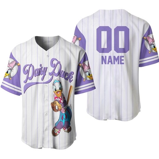 Personalized Daisy Duck Disney Baseball Jersey, Disney Jersey