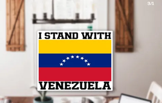 Discover I Stand With Venezuela Sticker/Car Magnet, Free Venezuela Decal, Venezuela Libre Decal, Venezuelan Flag, Human Rights Protest Gift,