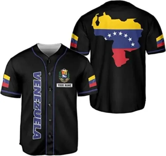 Discover Personalized Venezuela Baseball Jersey Shirt, Venezuela Jersey for Men, Women