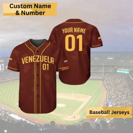Discover Personalized Venezuela Baseball Jersey Shirt, Venezuela Jersey for Men, Women